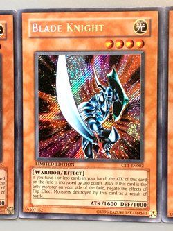 yugioh 3X Blade Knight CT1-EN002 Secret Rare VLP NM play set - Image 5