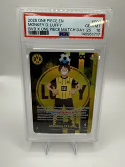 2025 ONE PIECE PROMOS BVB X ONE PIECE MATCH DAY 2025 #003 MONKEY D. LUFFY PSA 10 - Image 2