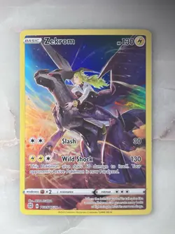Pokemon Zekrom Holo Ultra Rare TCG Card TG05/TG30 Brilliant Stars 2022 Trainer - Image 1