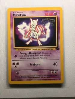 Pokemon TCG Mewtwo 70HP WotC Promo 1999 Holo 03/53 Psyburn 40 English - Image 1