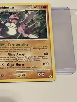 Nidoking 29/111 Rare Rising Rivals Pokemon Near Mint! - Image 3