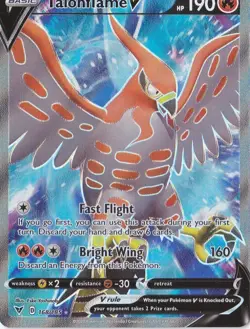 TALONFLAME FULL ART V VIVID VOLTAGE POKEMON 2020 168/185 - Image 1