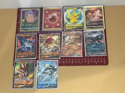 Pokemon TCG V EX Full Art Bundle Pikachu Lucario Ninetales Zamazenta and More - Image 1