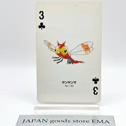 Yanma Pokemon #193 Playing Card Gold Poker Pichu Nintendo Japanese Vintage - Image 1