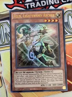 Felis, Lightsworn Archer DUEA-EN095 Ultra Rare 1st Edition NM Yugioh - Image 1