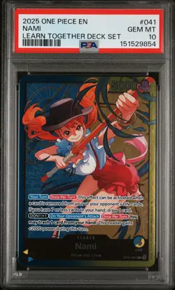 Nami 041 One Piece Learn Together Deck Set One Piece PSA 10 - Image 1