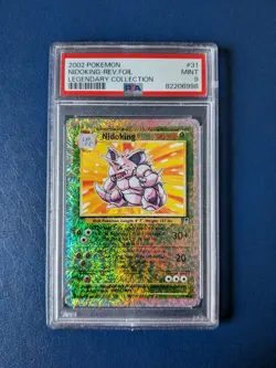 Pokemon TCG Nidoking Reverse Holo 31/110 Legendary Collection PSA 9 WOTC Card - Image 1