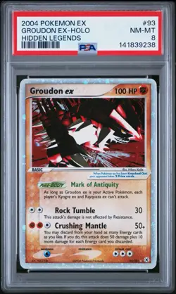 Groudon EX 93/101 2004 Holo - PSA 8 - Hidden Legends Set - Pokemon Card - Image 1