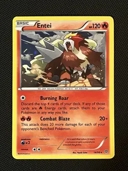 Pokemon TCG 14/98 Entei Cosmos Holo Rare Blister Exclusive - NM - Image 1