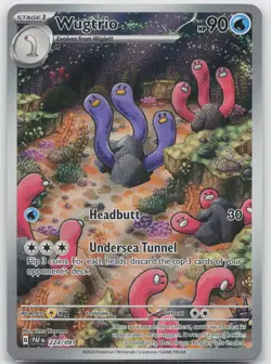 Wugtrio Illustration Rare SV: Paldean Fates 224/091 Pokemon TCG - Image 1