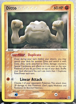 Ditto 62/113 EX Delta Species LP Common Fighting Pokemon TCG Card 2005 - Image 1