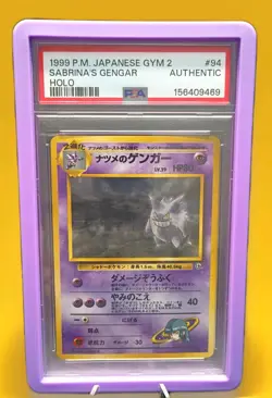 1999 Pokemon Japanese Gym 2 #94 Sabrina's Gengar Holo Card PSA - Image 1