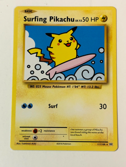 Surfing Pikachu - 111/108 - Secret Rare - NM+ Condition Card - Image 1
