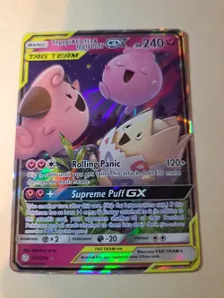 Togepi & Cleffa & Igglybuff GX Holo 143/236 SM - Cosmic Eclipse Pokemon Card NM - Image 1