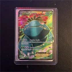 Pokemon Venusaur FRENCH EX Ultra Rare Full Art Holo XY 141/146 180 HP Basic - Image 1