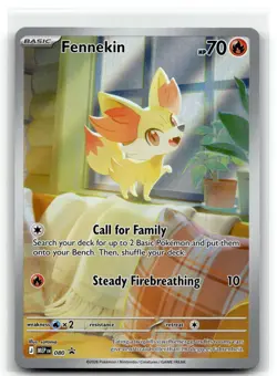 Fennekin 080 Holo Promo ME: Mega Evolution Promo Pokemon NM b6 #2 - Image 1