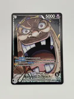 Marshall. D. Teach OP09-081 Alt Art Leader, Emperors In The New World One Piece - Image 1