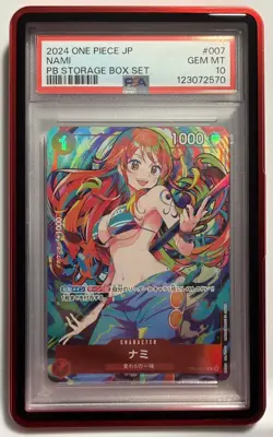 One Piece Premium Booster The Best Storage Box Set #007 Nami PSA 10 - Image 1