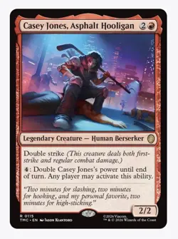 4x Casey Jones, Asphalt Hooligan, TMNT Commander, Magic, MTG NM - Image 1