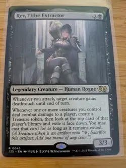 MTG Rev, Tithe Extractor (Anime Art) 0045 j25 Foundations M/NM Free UK P&P - Image 1