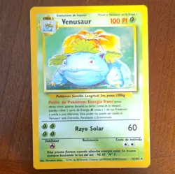 Venusaur 15/102 Base Set Holo Rare Spanish 100 HP Pokemon TCG 1999 - Image 1