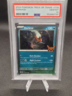 2024 POKEMON TRICK OR TRADE #136 DARKRAI PSA 10 WITH SWIRL - Image 4