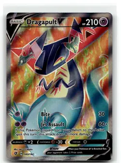 Dragapult V 183/192 Ultra Rare Rebel Clash Pokemon NM b6 - Image 1
