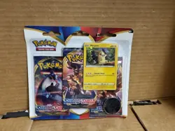 Pokemon TCG Sword & Shield Base Set 3 Blister Packs Morpeko factory sealed - Image 1