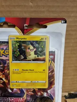 Pokemon TCG Sword & Shield Base Set 3 Blister Packs Morpeko factory sealed - Image 2
