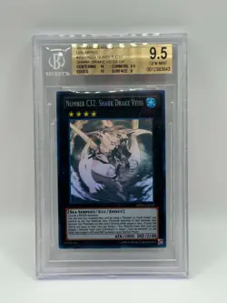 2012 YuGiOh! Number C32: Shark Drake Veiss Ghost Rare Unlimited BGS 9.5 GEM MINT - Image 1