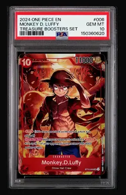 One Piece Monkey D. Luffy ST10-006 Treasure Booster Set Promo PSA 10 - Image 1