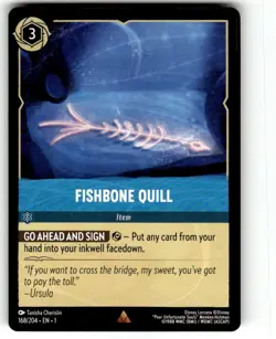 Disney Lorcana The First Chapter Fishbone Quill 168/204 Rare NM - Image 1