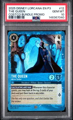 2025 DISNEY LORCANA EN P3-PROMO #12 THE QUEEN - MIRROR SEEKER PSA 10 - Image 1
