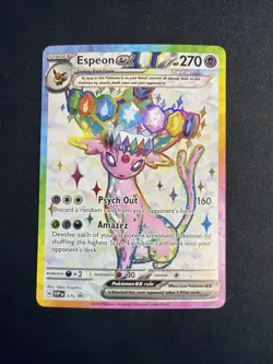 Pokemon TCG Prismatic Evolutions Espeon ex SVP 175 Black Star Promo - Image 1