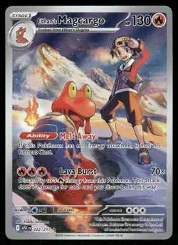 Pokemon Cards Ethan's Magcargo 222/217 Ascended Heroes Illustration Rare NM *3 - Image 1