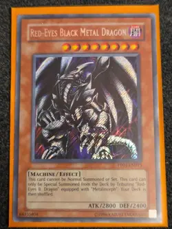PP01-EN015 Red-Eyes Black Metal Dragon Secret Rare Unl Edition NM Yugioh Card - Image 1