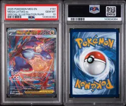 Mega Latias EX 181/132 PSA 10 MEG EN Special Illustration Rare SIR Pokemon - Image 3