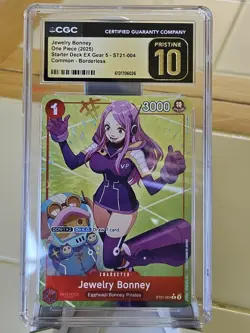 One Piece CCG Jewelry Bonney ST21-004 Common Full Art CGC Pristine 10 - Image 1