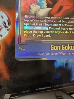 Son Goku FB09-036 Alternate Art Dual Evolution Dragon Ball Card English Fusion - Image 4