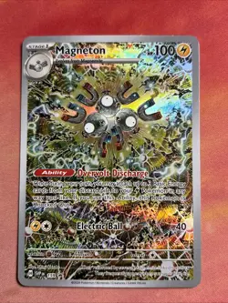 Magneton SVP 159 Surging Sparks Full Art Holo Black Star Promo NM Pokemon Card - Image 1