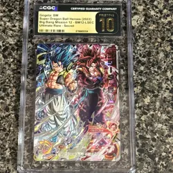Super Dragon Ball Heroes Gogeta BM12-LSEC SDBH card game BANDAI Japanese CGC 10 - Image 1