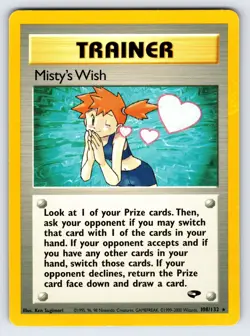 Misty's Wish 108/132 2000 Gym Challenge Pokemon Card TCG Vintage WOTC Rare - VLP - Image 1