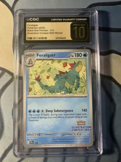 2025 Pokemon JPN Illustration Contest 2024 Winner Feraligatr - CGC PRISTINE 10 - Image 1