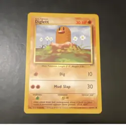 Wizards of the Coast Pokemon TCG Base Set Diglett 47/102 1999 Common 30 HP - Image 1