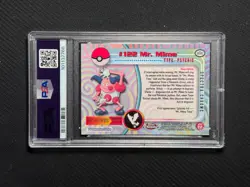 Topps Chrome 2000 Mr. Mime Pokemon TV Spectra #122 PSA 9 - Image 2