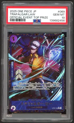 One Piece Card Game - PSA 10 Rafalgar Law OP09-069 - Official Event Top Prize - Image 1