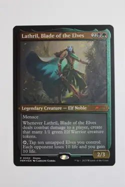 MTG Lord Of The Rings Lathril, Blade Of The Elves Foil Promo Card 0002 NM - Image 1