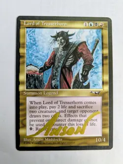 MTG ALLIANCES Lord of Tresserhorn SIGNED IN GOLD BY ANSON MADDOCKS - Image 1