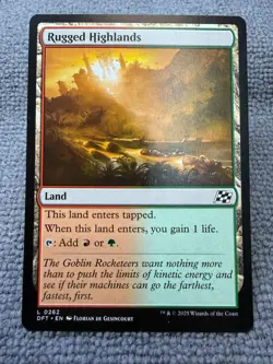 MTG - Rugged Highlands - Aetherdrift - Near Mint - Non-Basic Land - Image 1