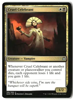 MTG Cruel Celebrant [WAR - 188] LP - Image 1